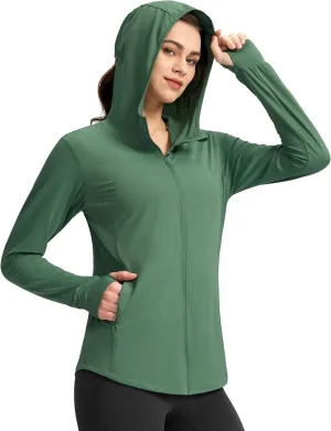G Gradual Women's Sun Protection Jacket UPF 50  Lightweight Long Sleeve UV Shirt Summer Hoodie for Women Hiking