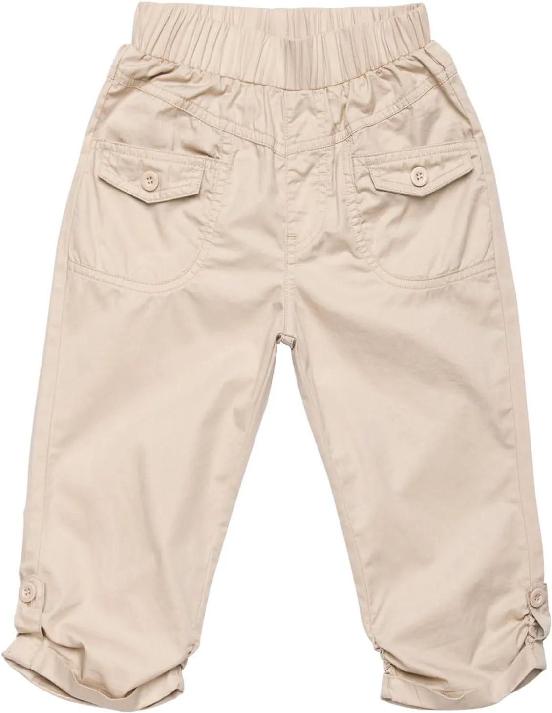 Girls Shorts for Kids Cotton Elastic Waist with Cargo Pockets