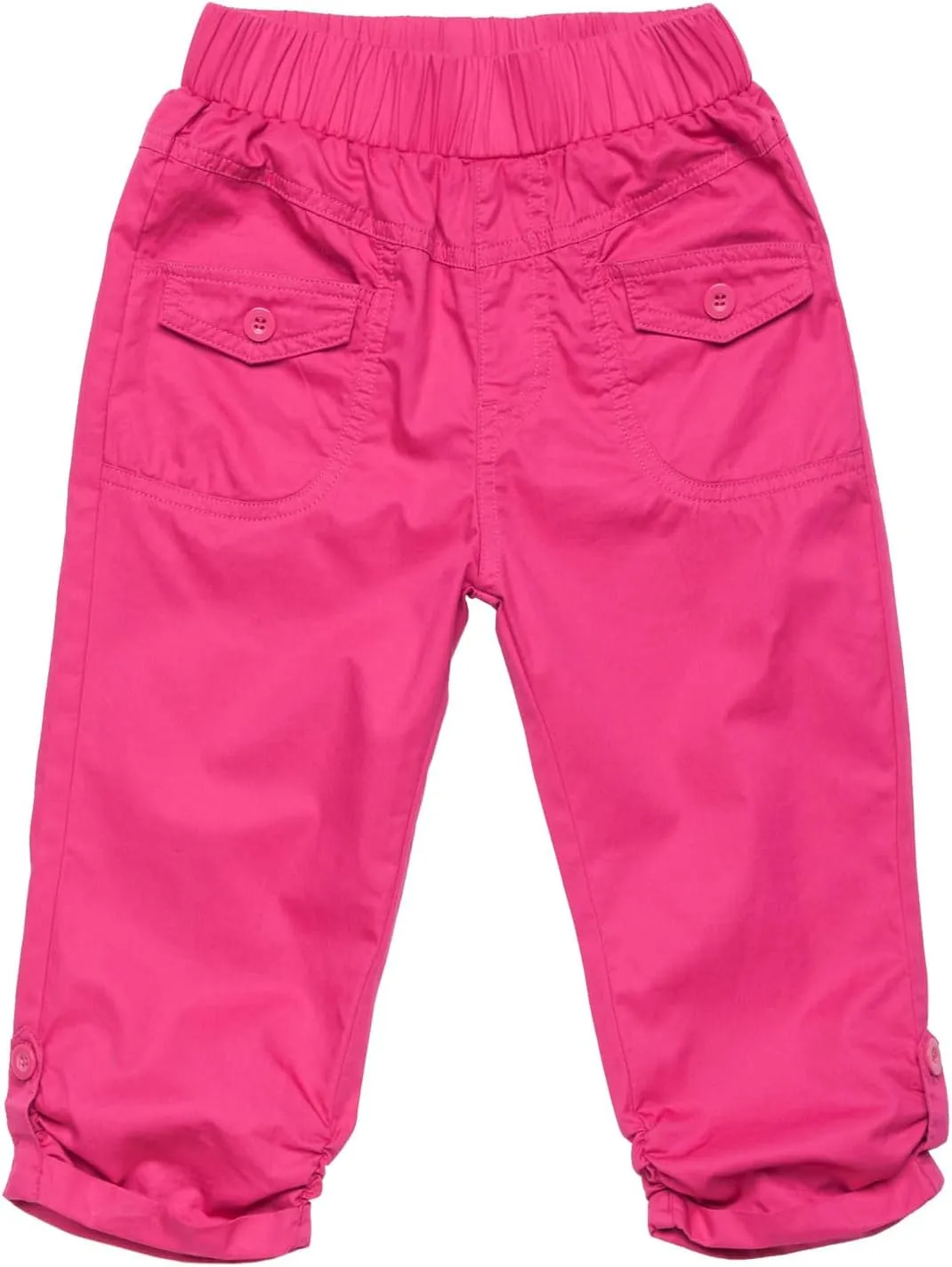 Girls Shorts for Kids Cotton Elastic Waist with Cargo Pockets