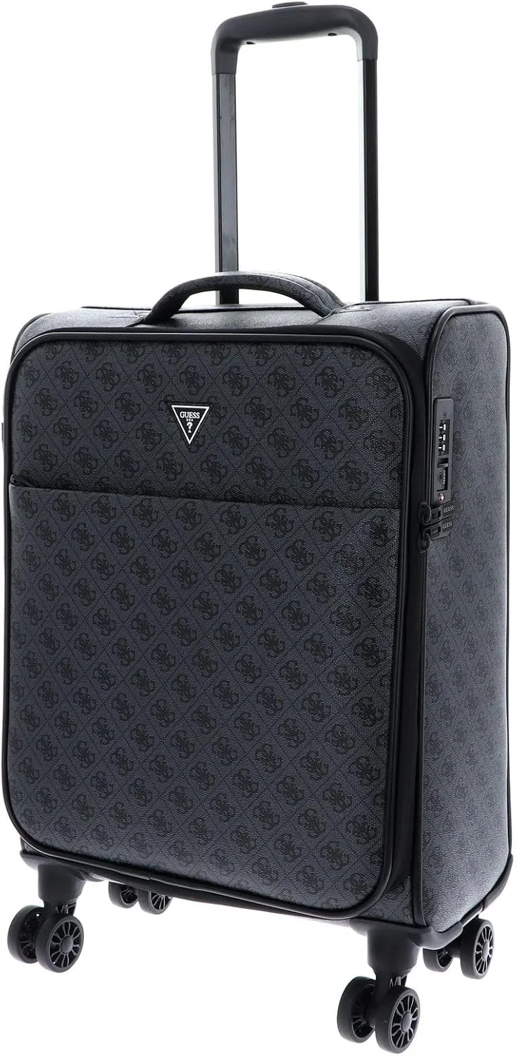 GUESS Vezzola Travel 4 Wheels Cabin Suitcase 56 cm, Coal, standard size, Modern