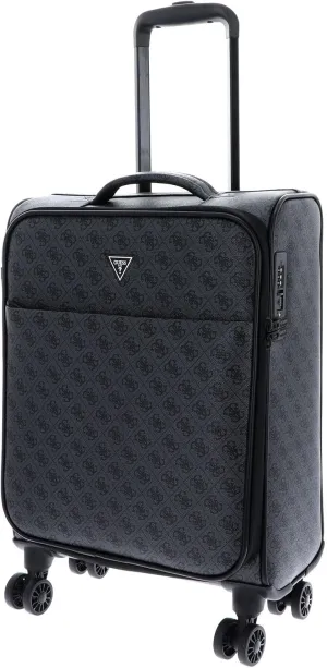 GUESS Vezzola Travel 4 Wheels Cabin Suitcase 56 cm, Coal, standard size, Modern