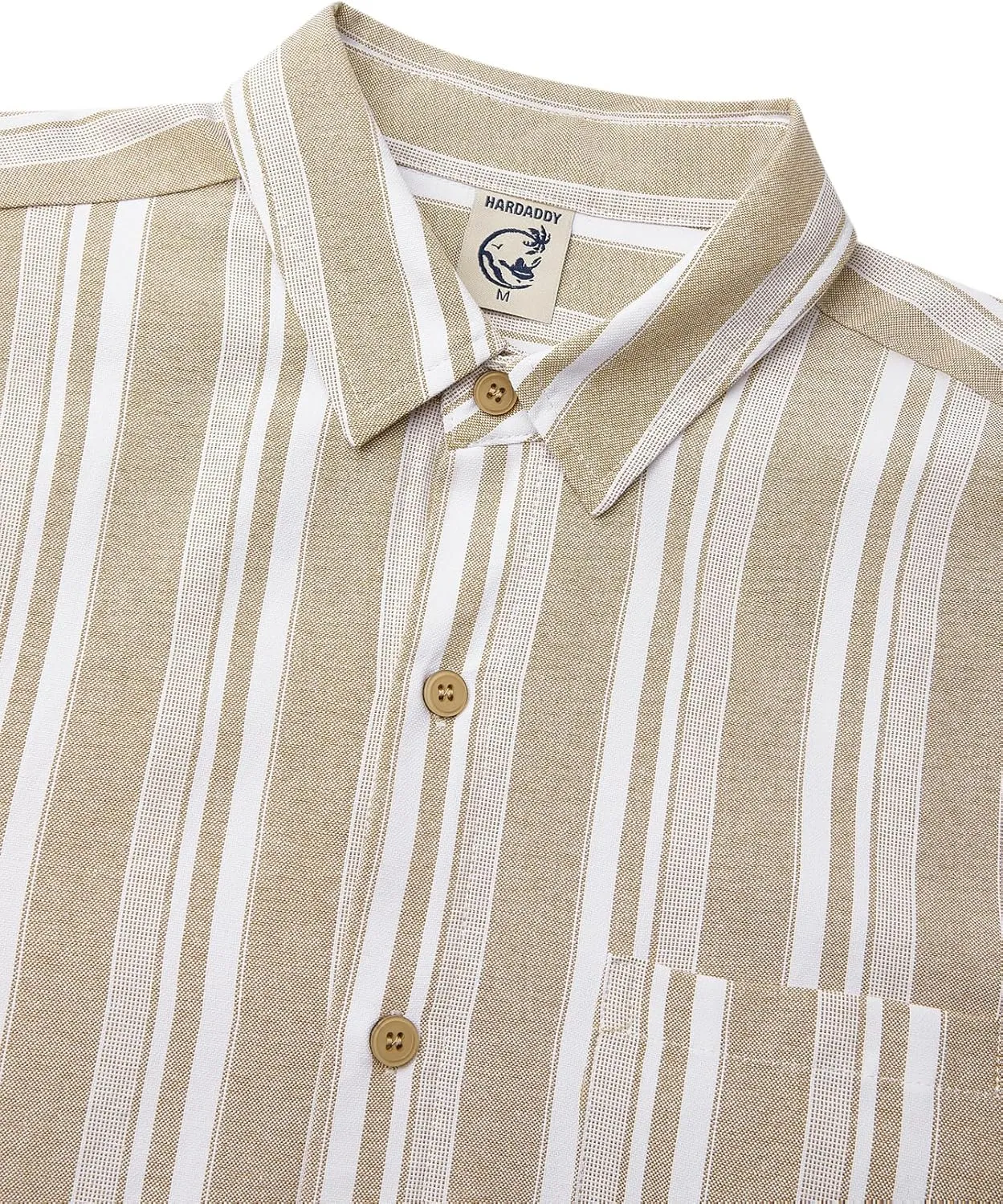 Hardaddy Men's Vertical Striped Dress Shirt Cotton Stripe Button Down Shirt Long Sleeve for Men with Pocket
