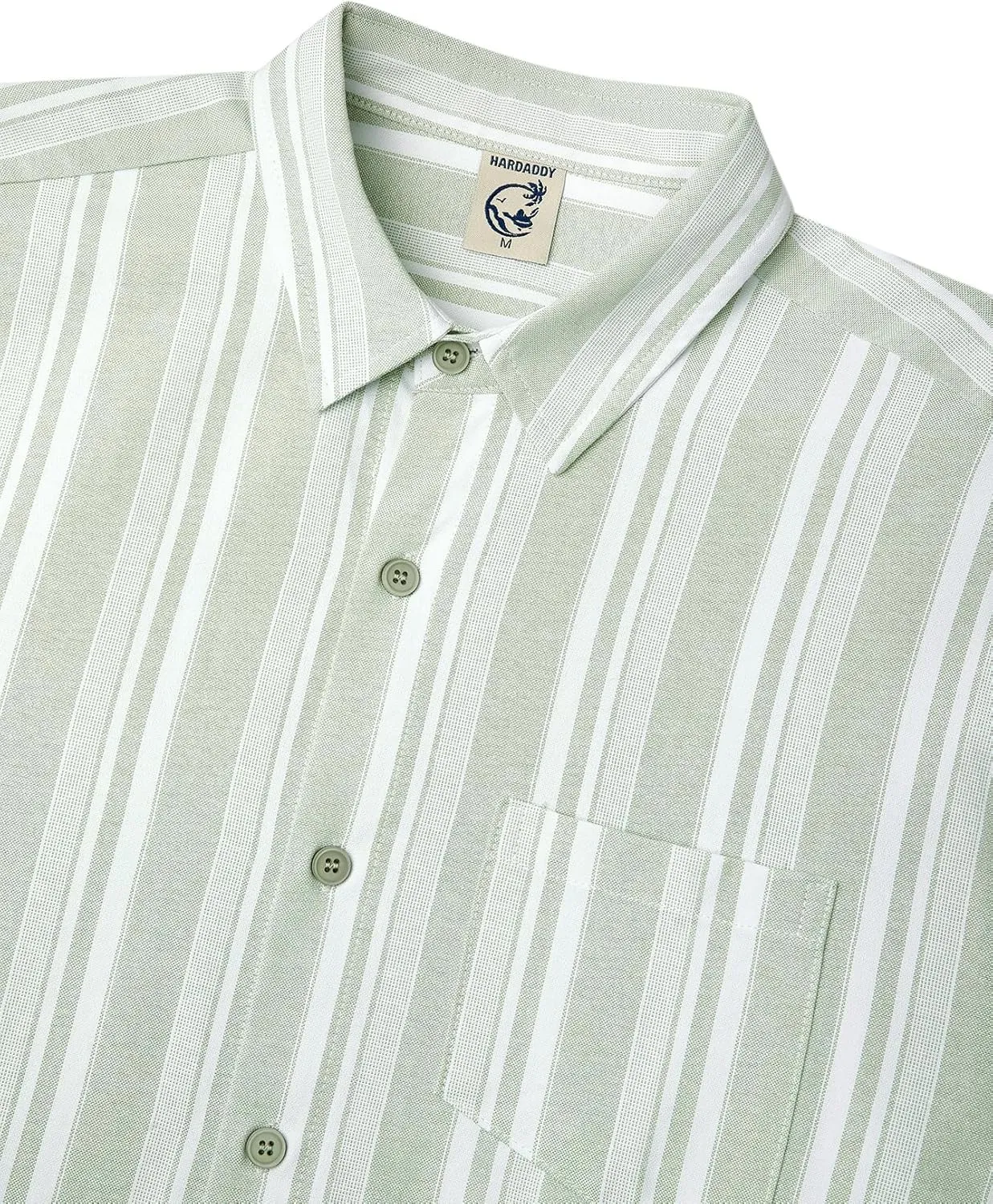 Hardaddy Men's Vertical Striped Dress Shirt Cotton Stripe Button Down Shirt Long Sleeve for Men with Pocket