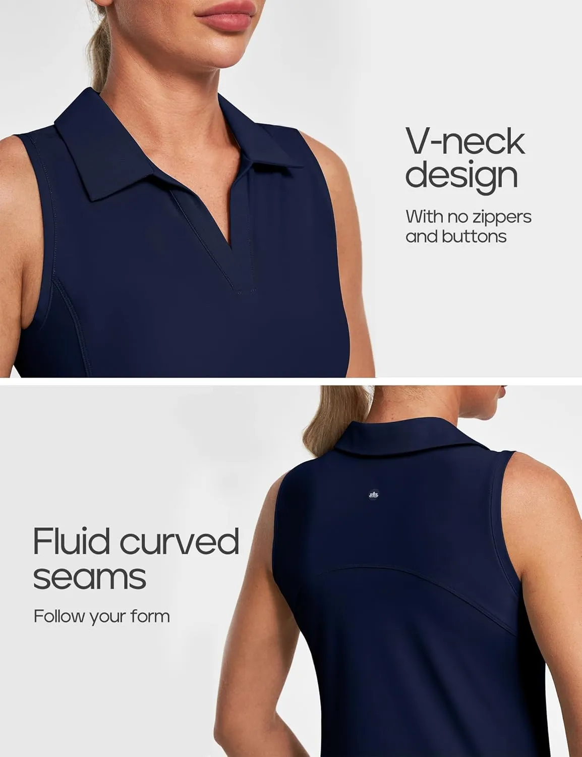 Heathyoga Womens Golf Shirt Golf Tank Tops for Women Polo Tennis Shirts Sleeveless Golf Shirts for Women Quick Dry