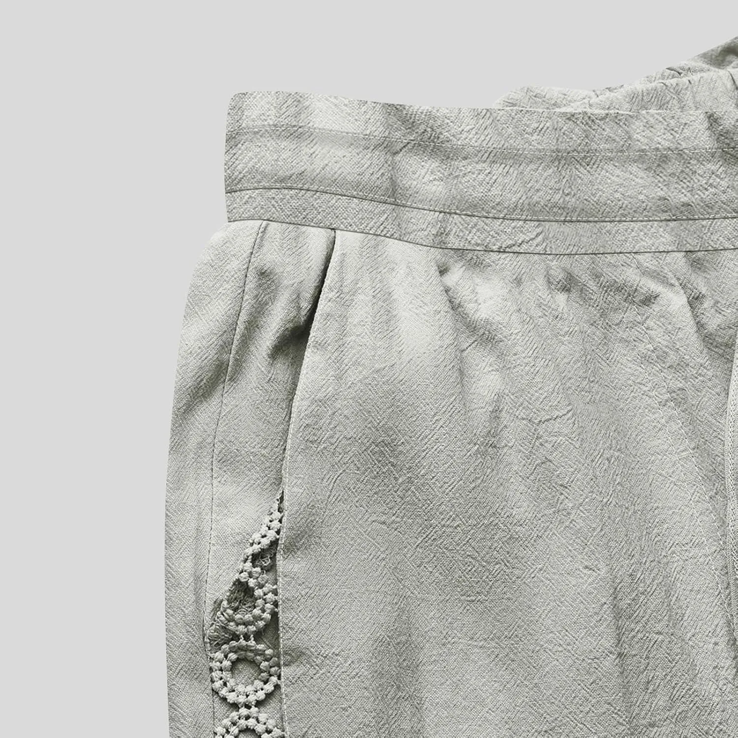 High Waisted Linen Pants for Women Straight Wide Leg Linen Pants for Women Dressy Flowy Beach Pants Trousers