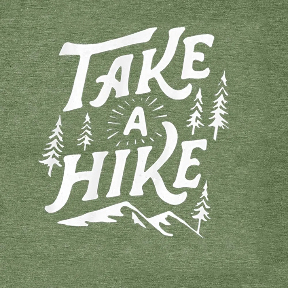Hiking Shirt for Women Adventure Mountain Graphic Athletic Shirts Funny Hike More Worry Less Tee Tops