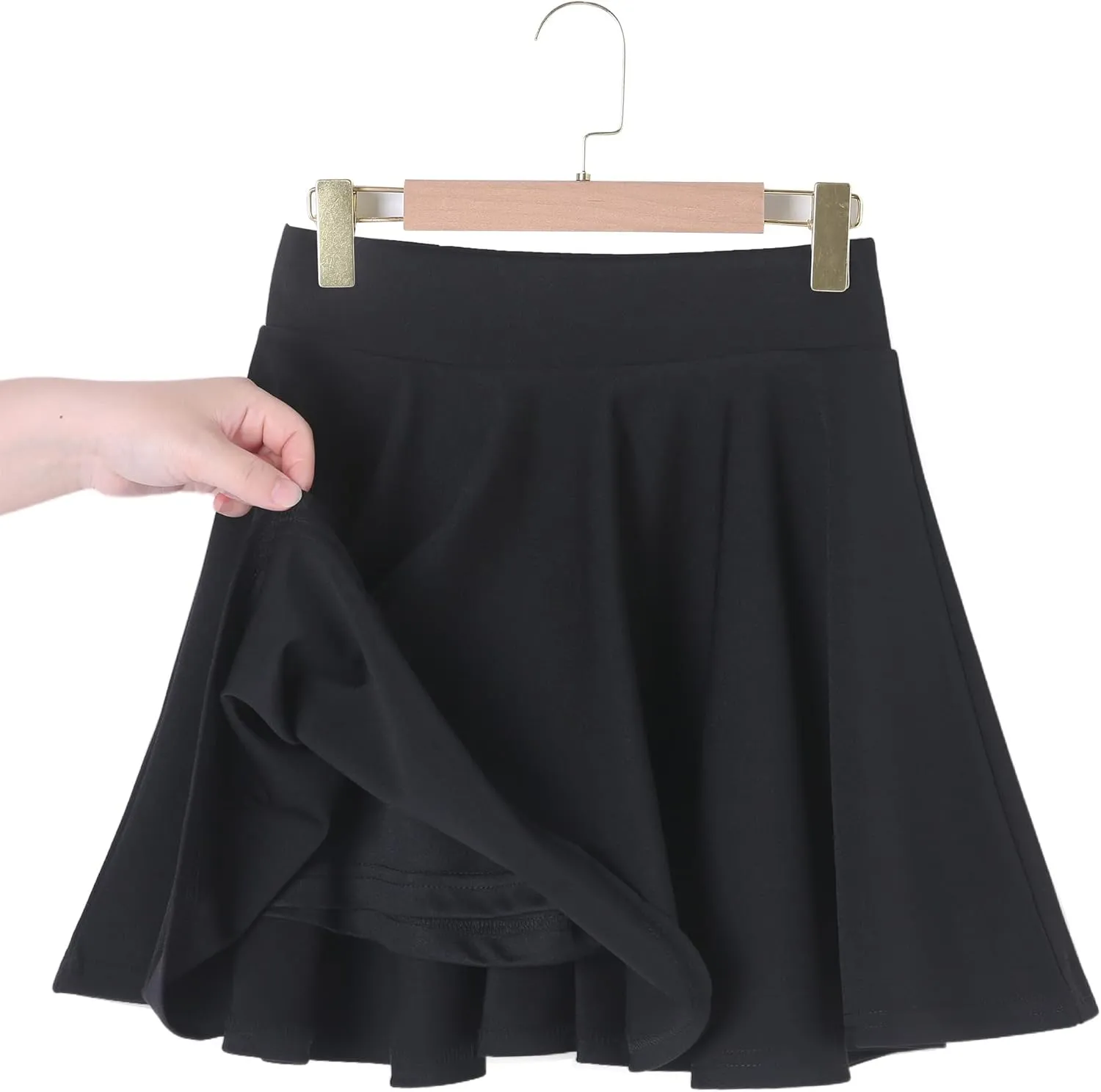 Hoerev Women Girls Short High Waist Pleated Skater Tennis Skirt
