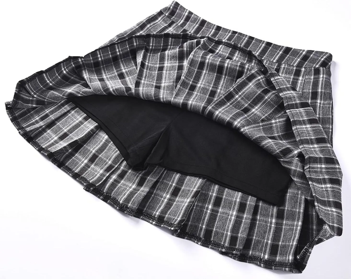 Hoerev Women Girls Short High Waist Pleated Skater Tennis Skirt