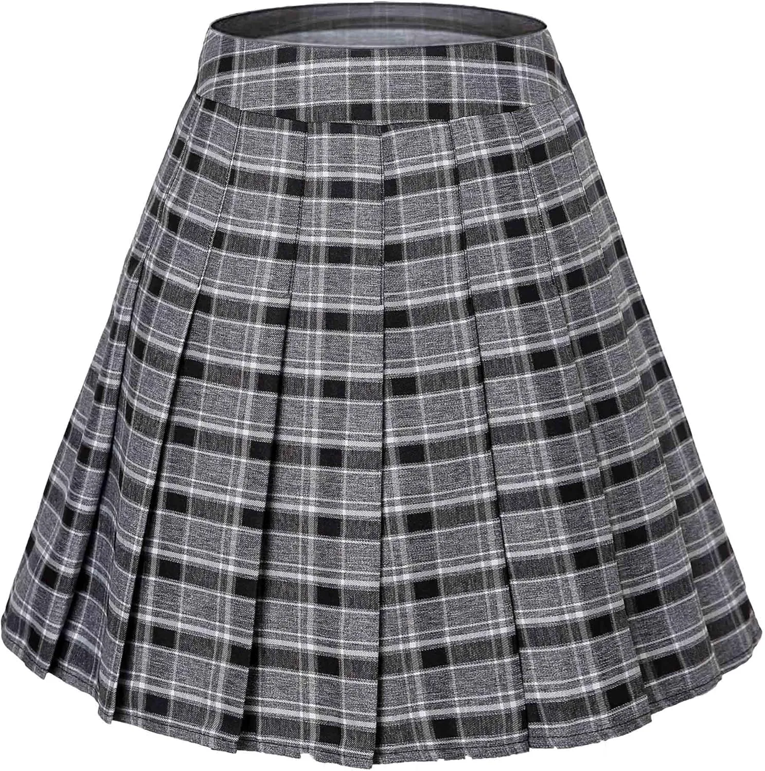 Hoerev Women Girls Short High Waist Pleated Skater Tennis Skirt