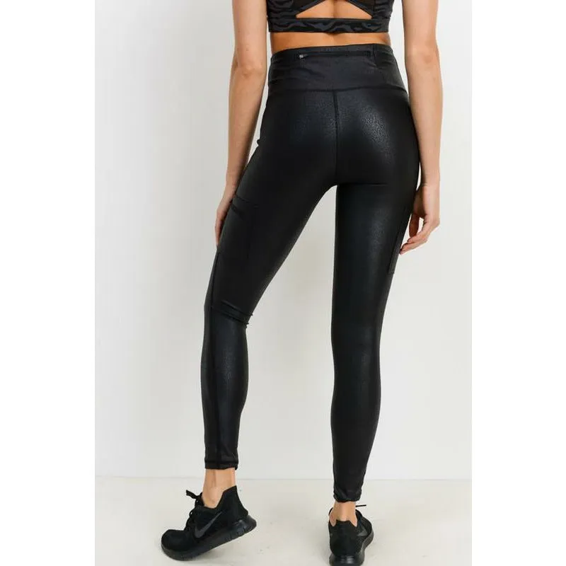 Holly Black Foil Leggings
