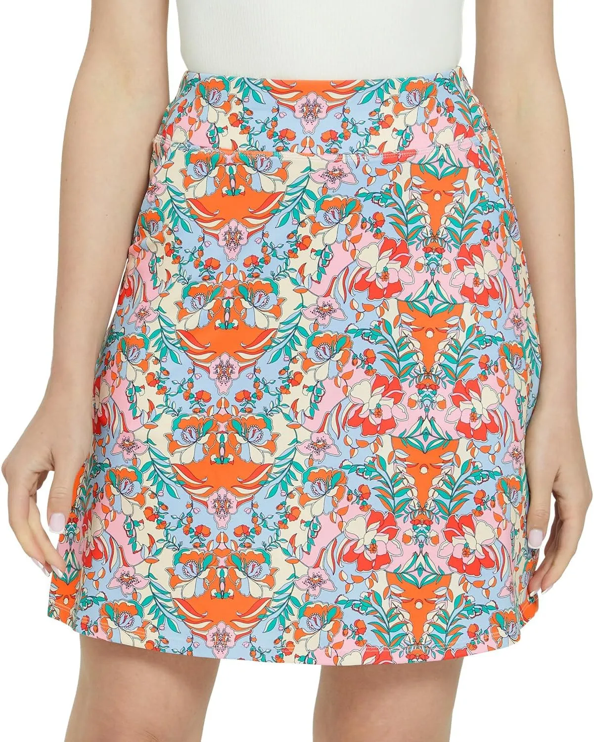 HonourSex Women Skorts Knee Length Skirts Causal Skorts Skirts with Pockets Golf Skirt Plus Size Skorts