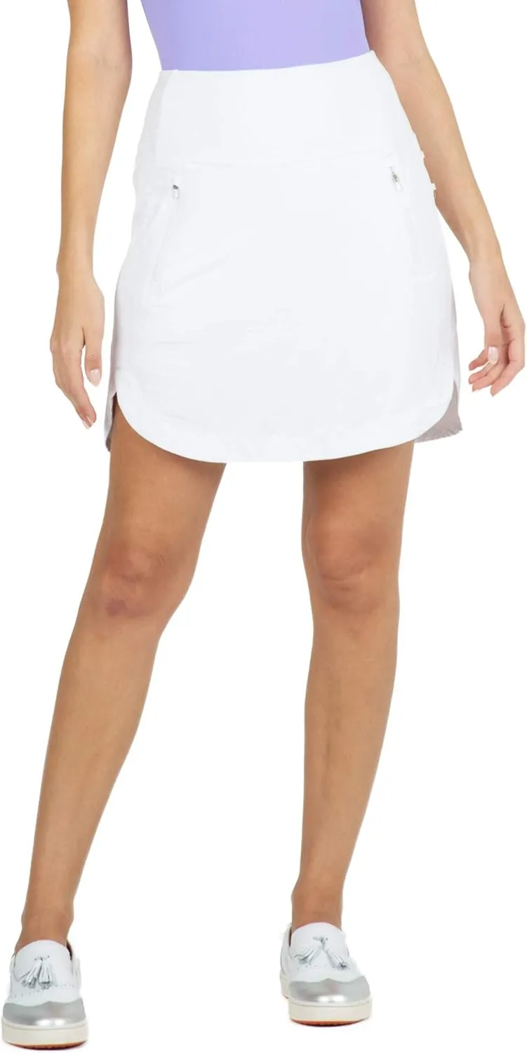 IBKUL Athleisure Wear Sun Protective UPF 50  Icefil Cooling Tech Solid 17 1/2 in Straight Skort - 28000