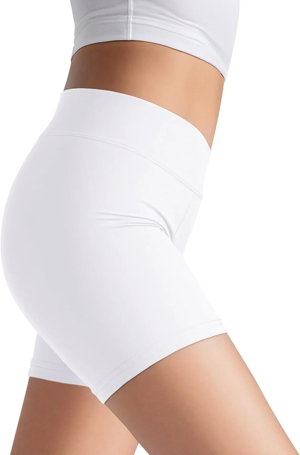 JOCMIC Girls Athletic Shorts Kids Dance High Waisted Yoga Short for Bike Gym Volleyball Running