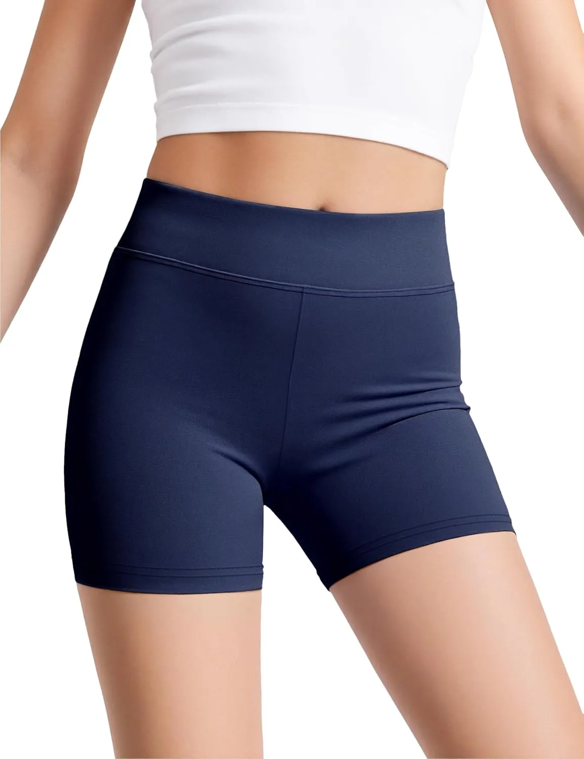 JOCMIC Girls Athletic Shorts Kids Dance High Waisted Yoga Short for Bike Gym Volleyball Running