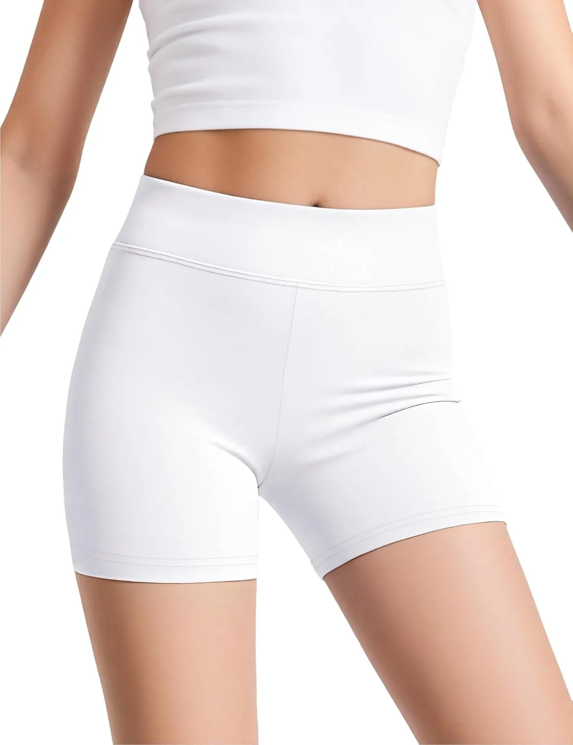 JOCMIC Girls Athletic Shorts Kids Dance High Waisted Yoga Short for Bike Gym Volleyball Running