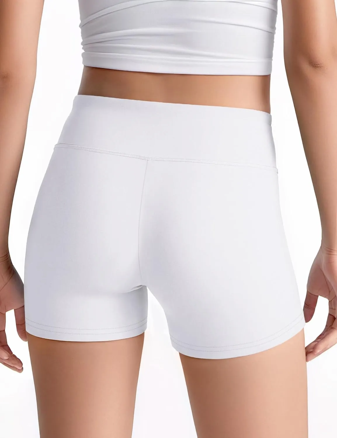 JOCMIC Girls Athletic Shorts Kids Dance High Waisted Yoga Short for Bike Gym Volleyball Running