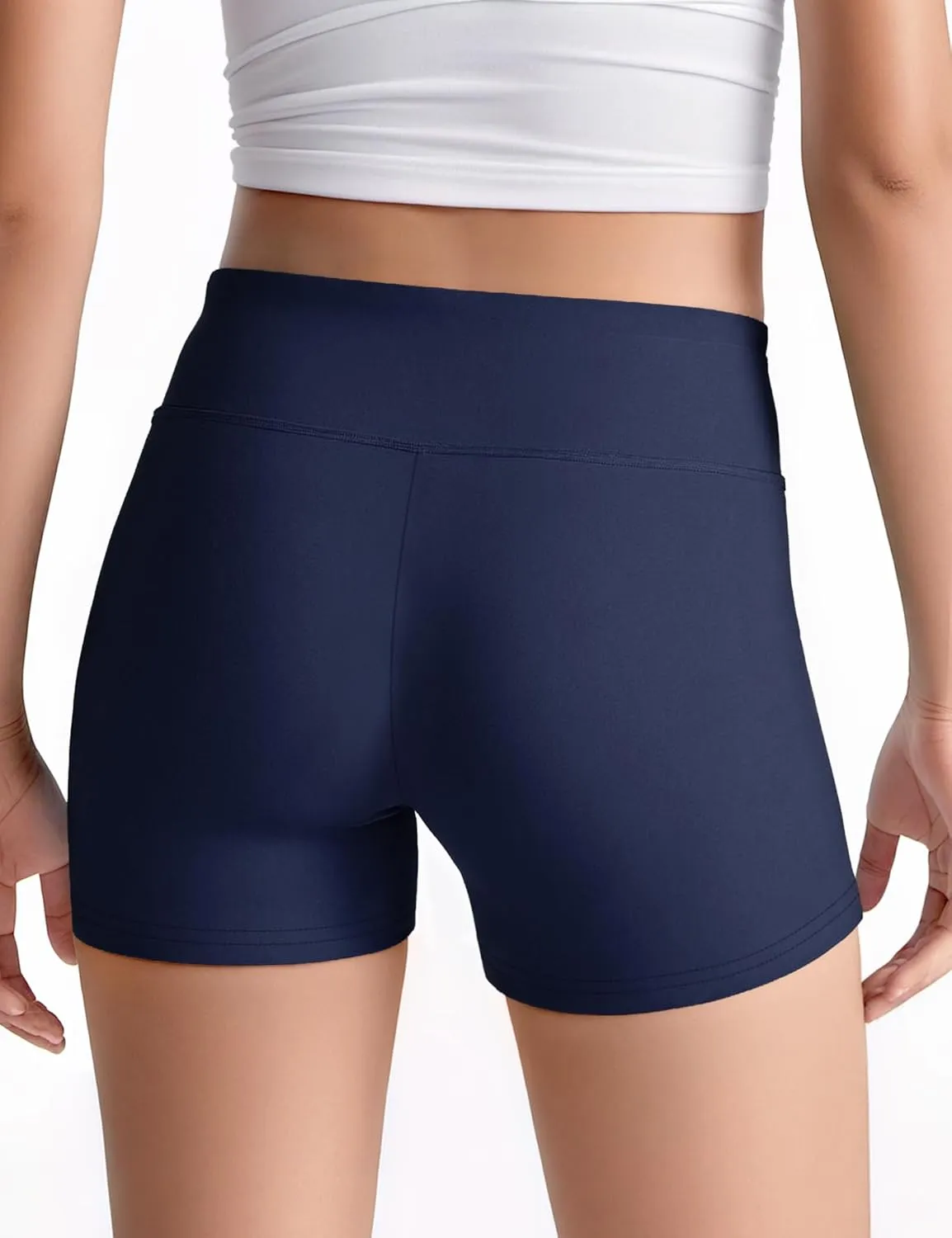 JOCMIC Girls Athletic Shorts Kids Dance High Waisted Yoga Short for Bike Gym Volleyball Running