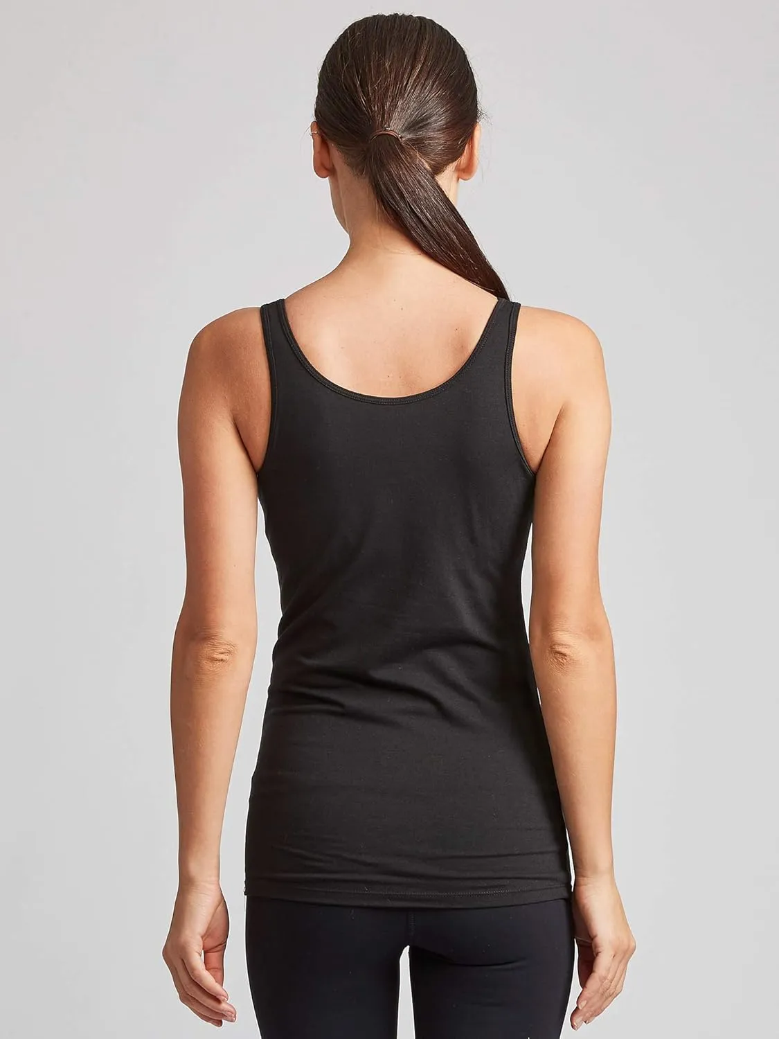 Kalon Women's 4-Pack Modern Busty Shelf Bra Cami Base Layer Camisole Tank Top