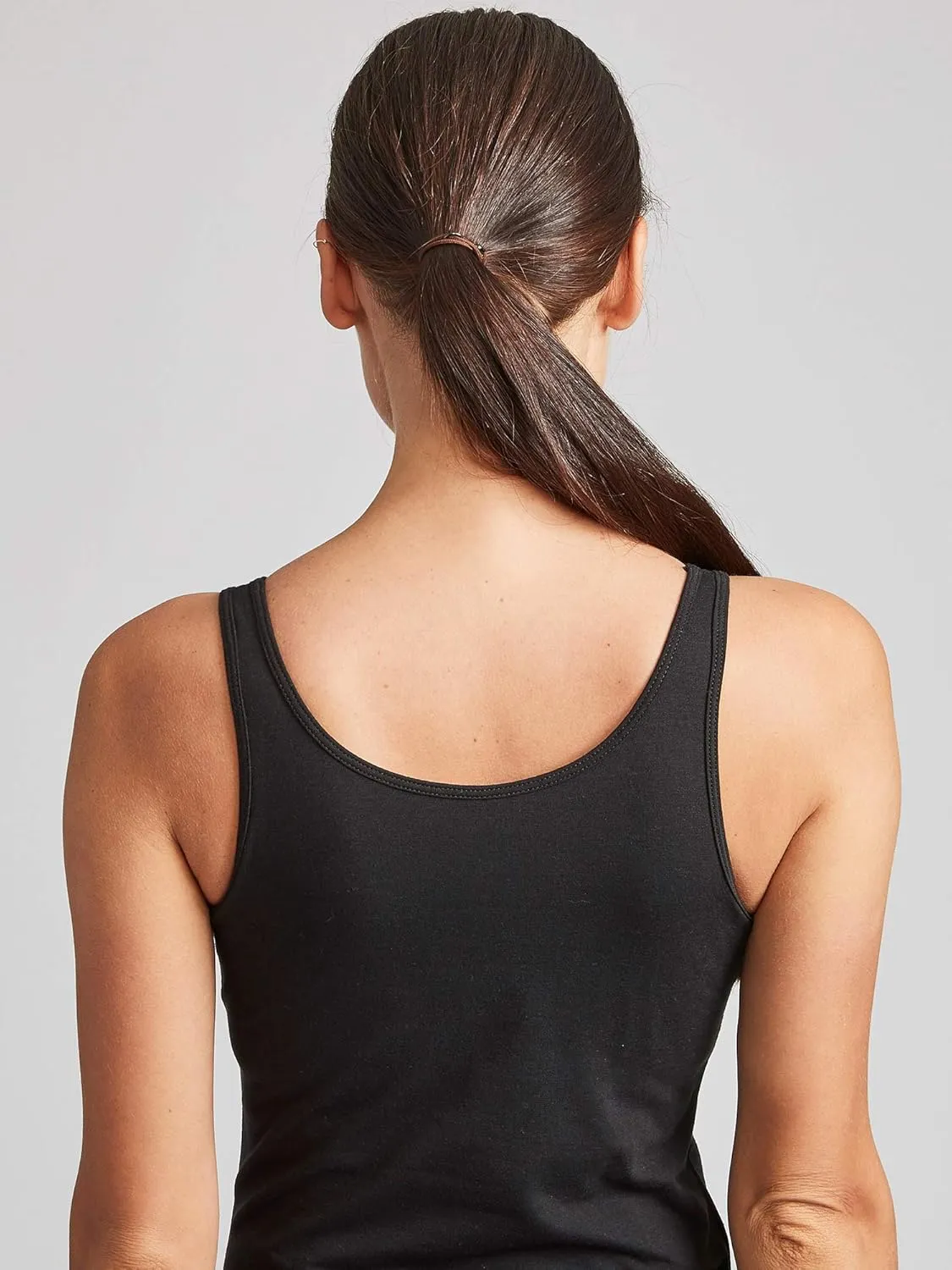 Kalon Women's 4-Pack Modern Busty Shelf Bra Cami Base Layer Camisole Tank Top