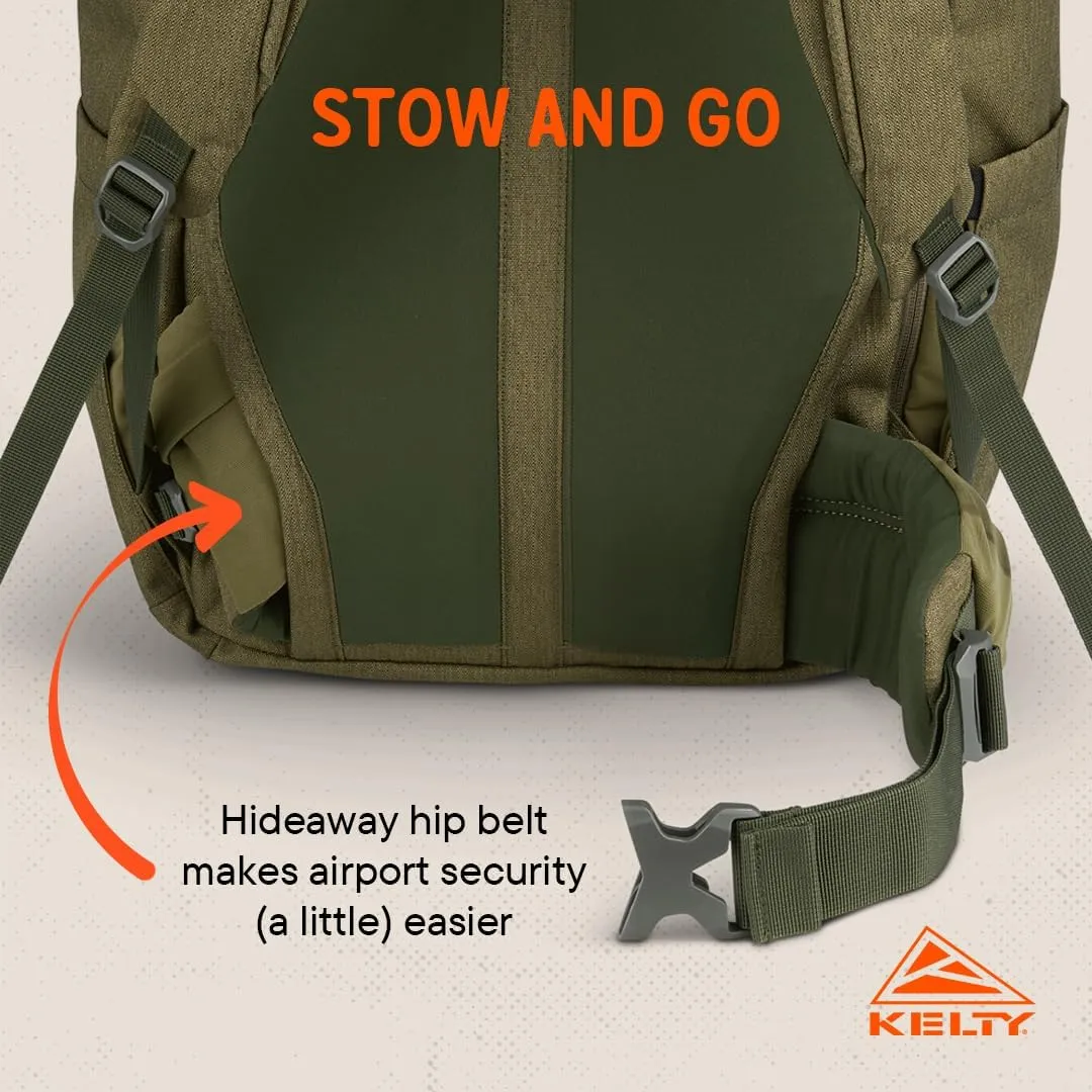 Kelty | Redwing Traveler Backpacks, Travel Pack for Adventure Travel | Burnt Olive & Black