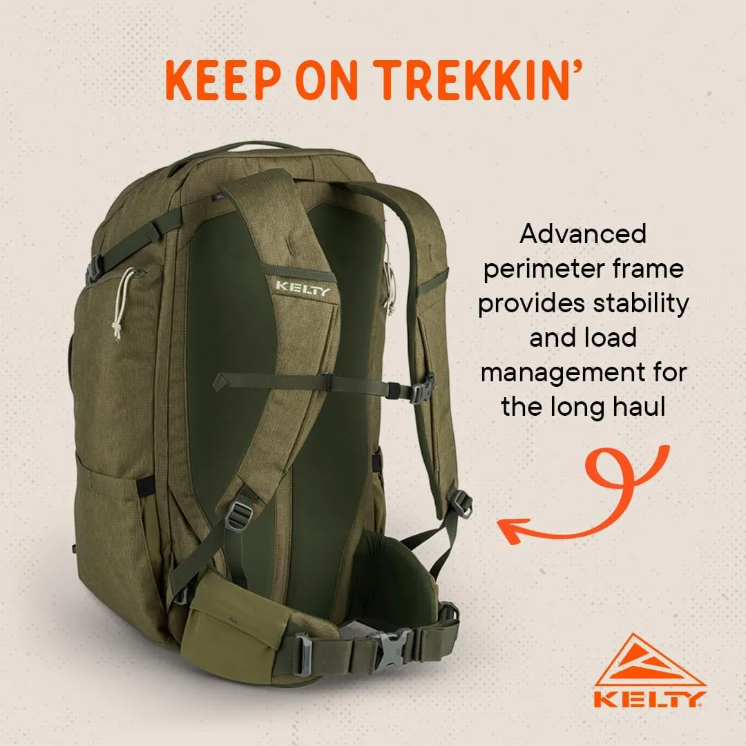 Kelty | Redwing Traveler Backpacks, Travel Pack for Adventure Travel | Burnt Olive & Black