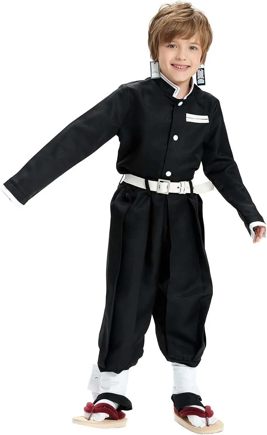 Kids Cape Cloak Outfits Cosplay Costume Halloween Robe Coat Anime Suits Uniform