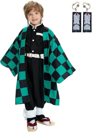 Kids Cape Cloak Outfits Cosplay Costume Halloween Robe Coat Anime Suits Uniform