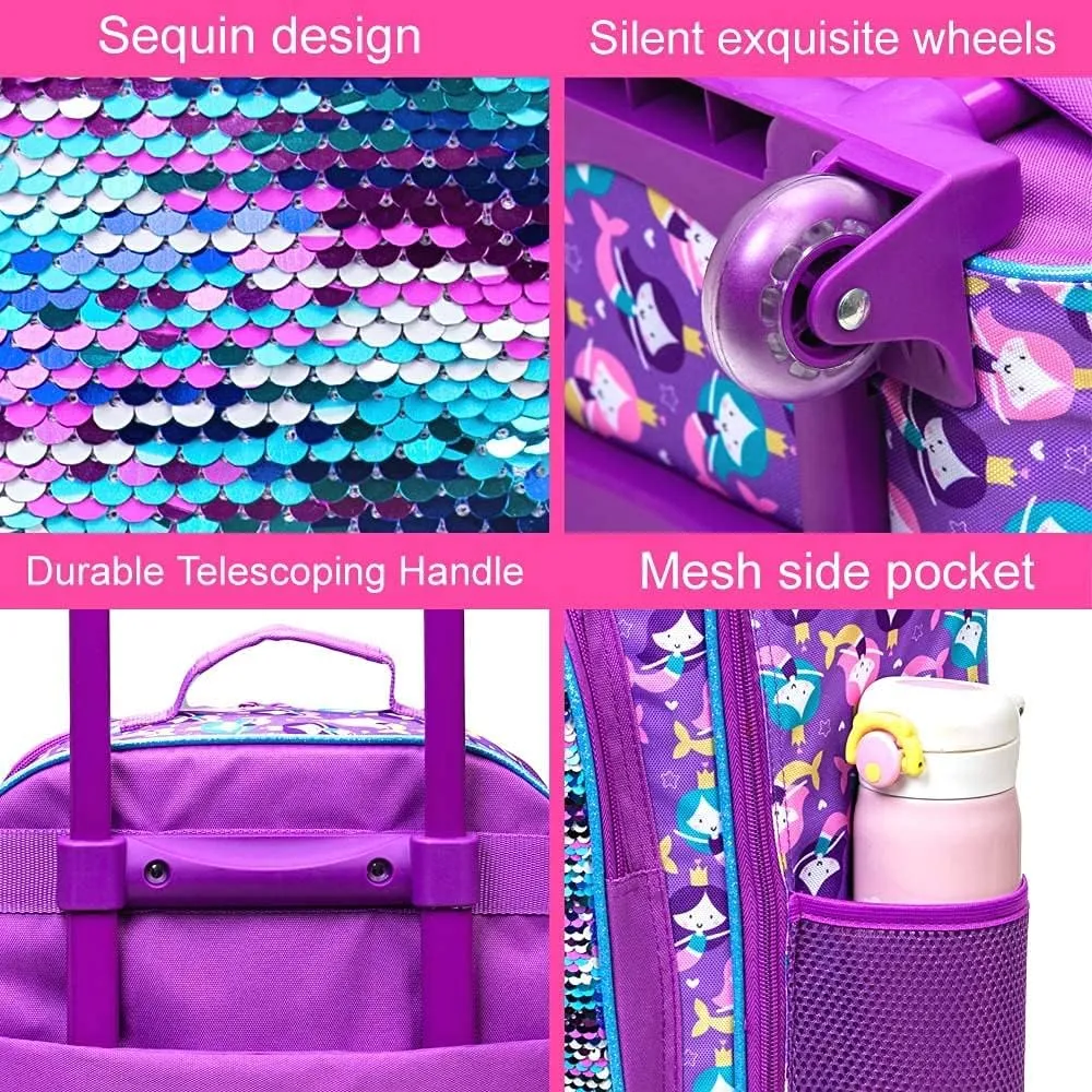 Kids Suitcase with Wheels for Girls and Boys, Rolling Carry on Luggage for Toddler Children