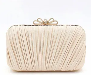 Ladies Folding Evening Clutch Bag Banquet Purse with Chain Silk Wedding Dinner Purse Dress Bag(D)
