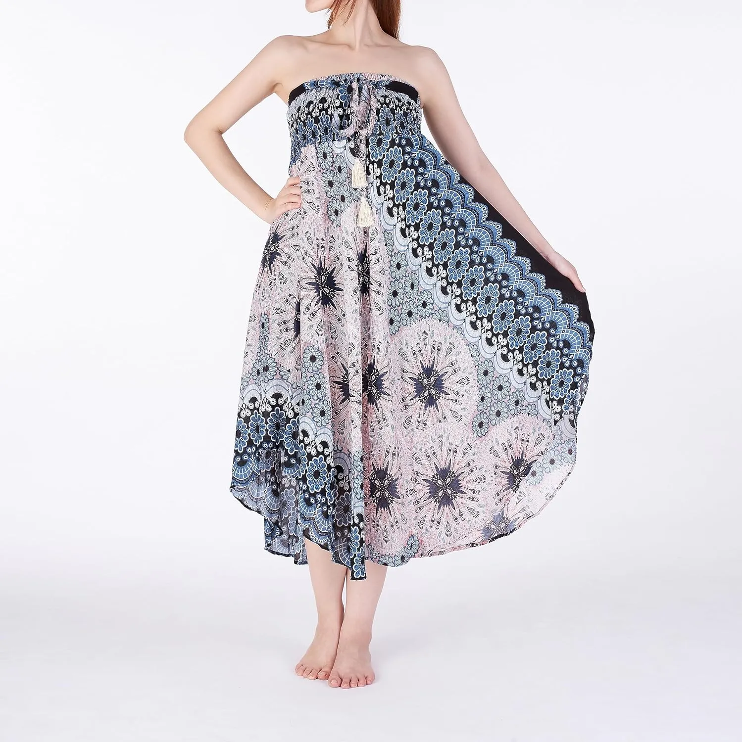 Lannaclothesdesign Women's Long Maxi Skirt Bohemian Gypsy Hippie Style Clothing Boho Skirts