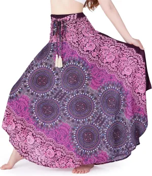Lannaclothesdesign Women's Long Maxi Skirt Bohemian Gypsy Hippie Style Clothing Boho Skirts