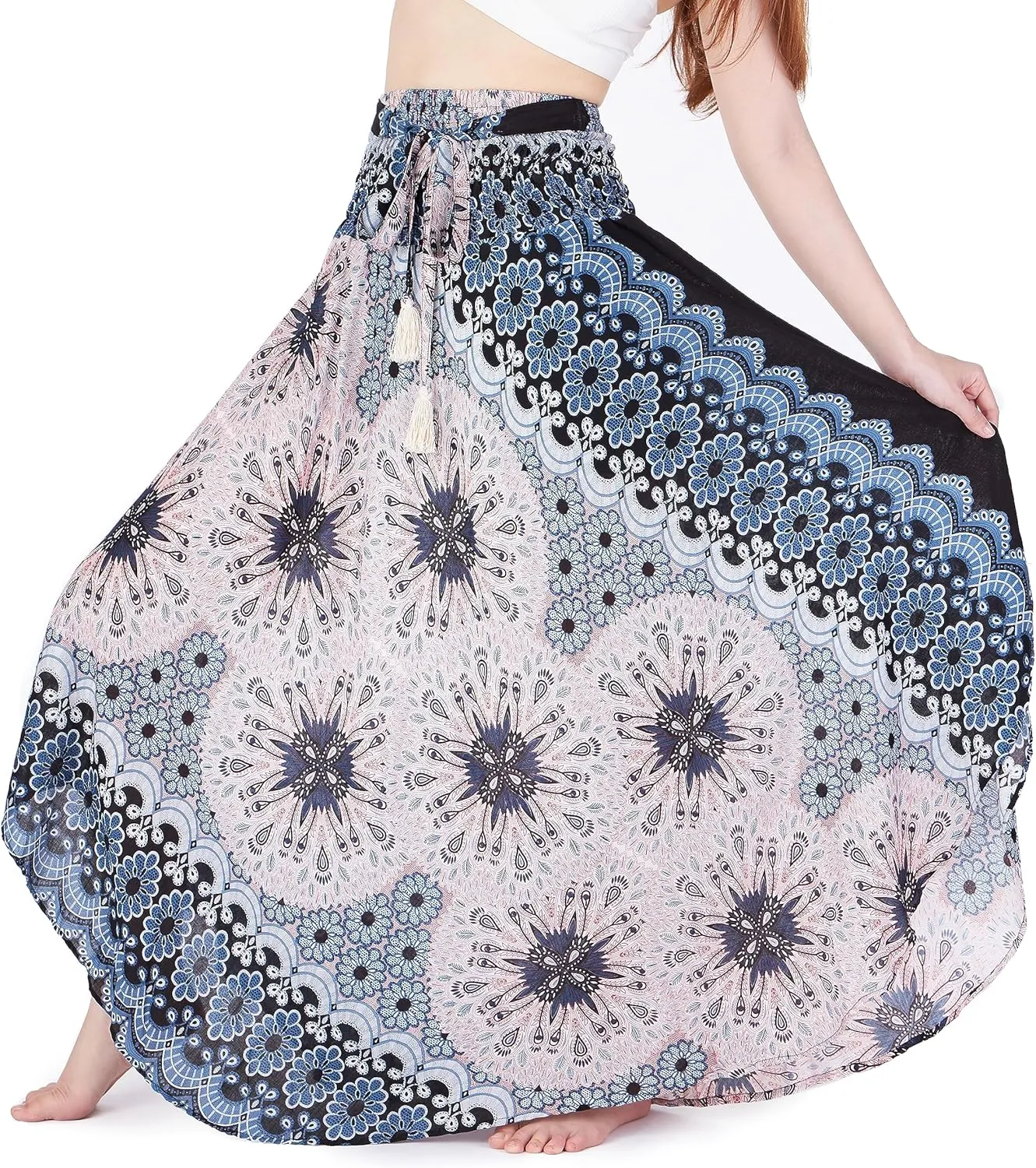 Lannaclothesdesign Women's Long Maxi Skirt Bohemian Gypsy Hippie Style Clothing Boho Skirts