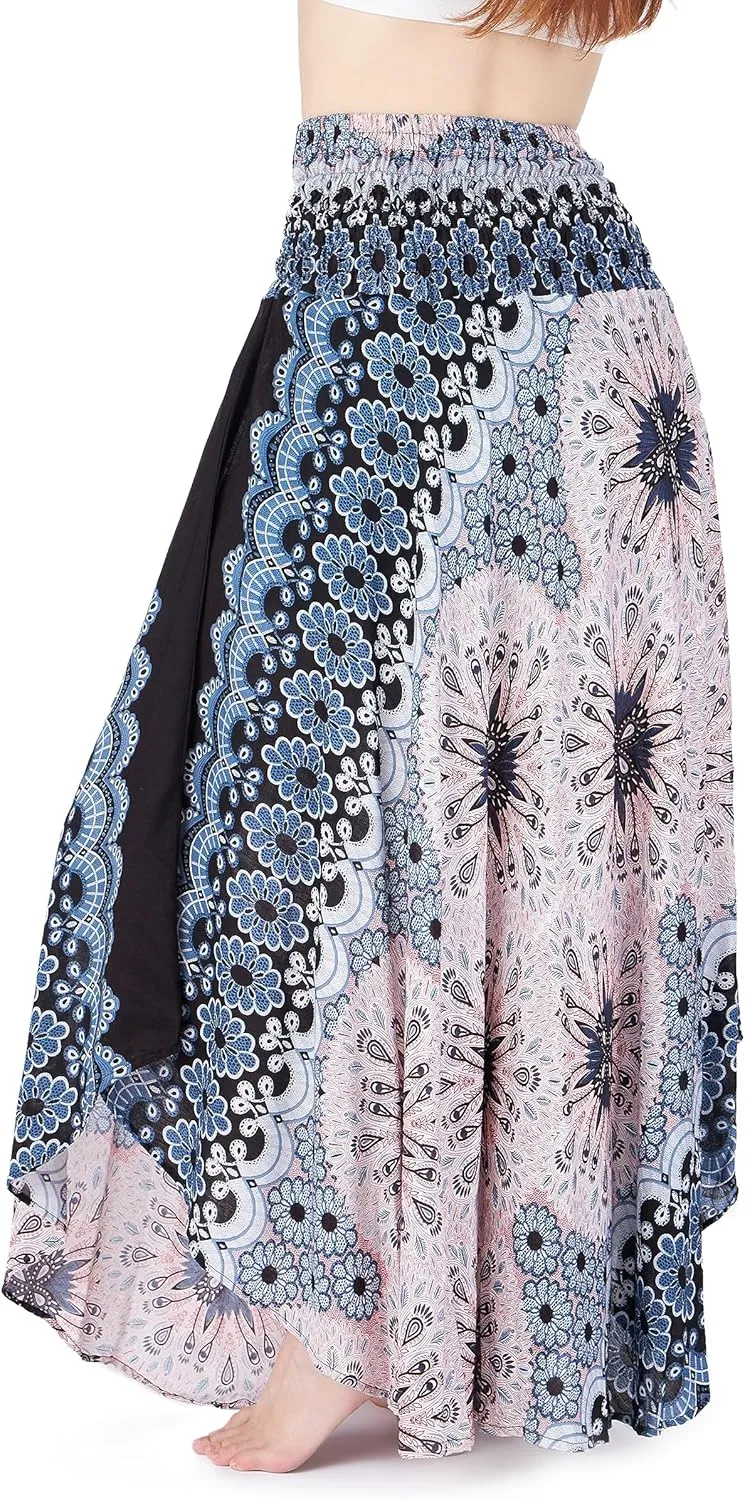 Lannaclothesdesign Women's Long Maxi Skirt Bohemian Gypsy Hippie Style Clothing Boho Skirts