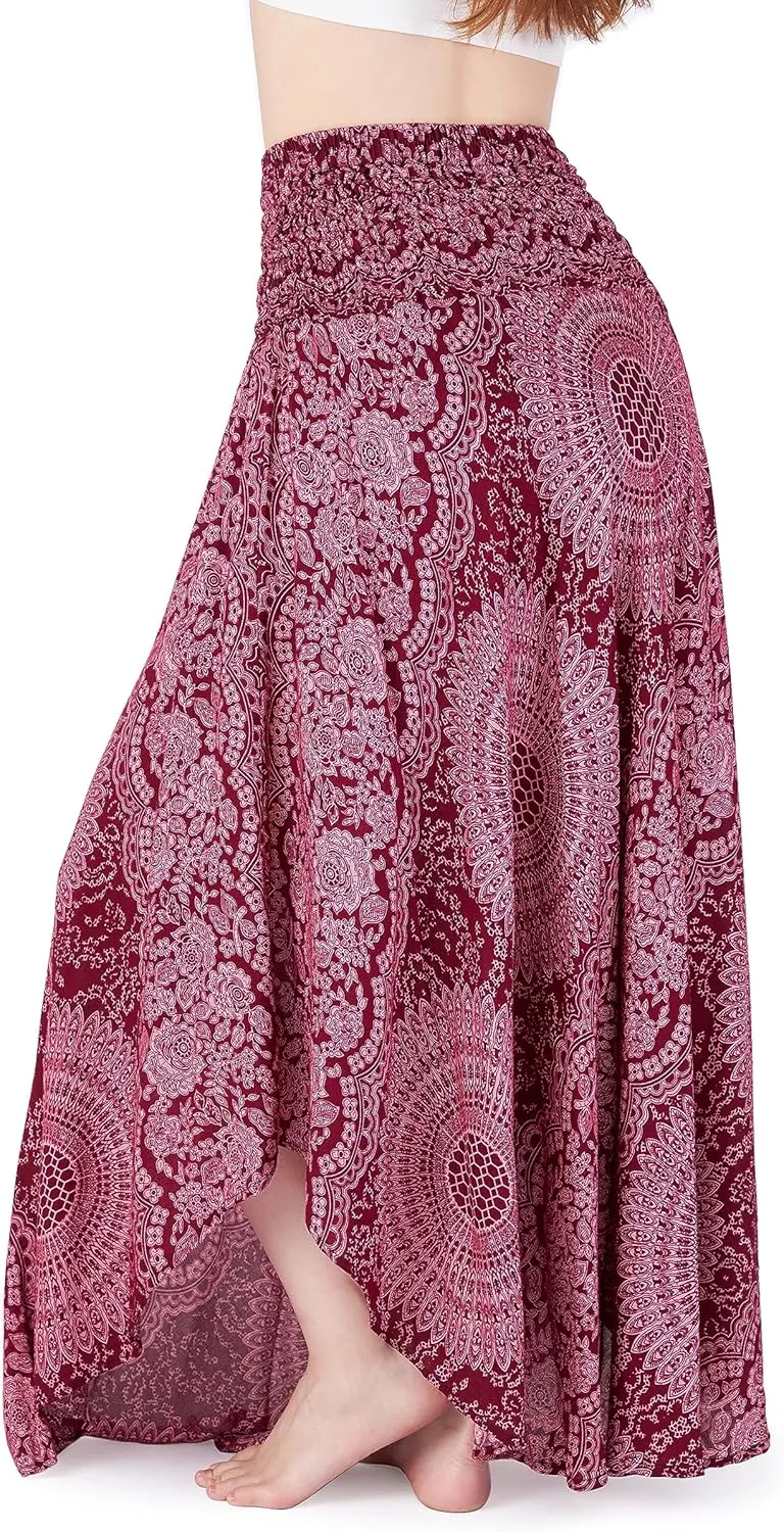 Lannaclothesdesign Women's Long Maxi Skirt Bohemian Gypsy Hippie Style Clothing Boho Skirts