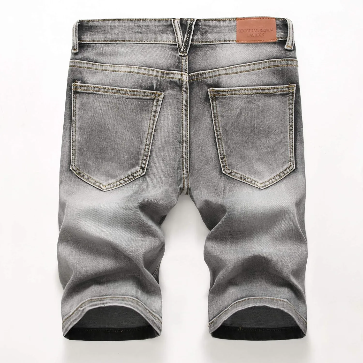 Lavnis Men's Casual Denim Shorts Classic Fit Distressed Summer Fashion Ripped Short Jeans