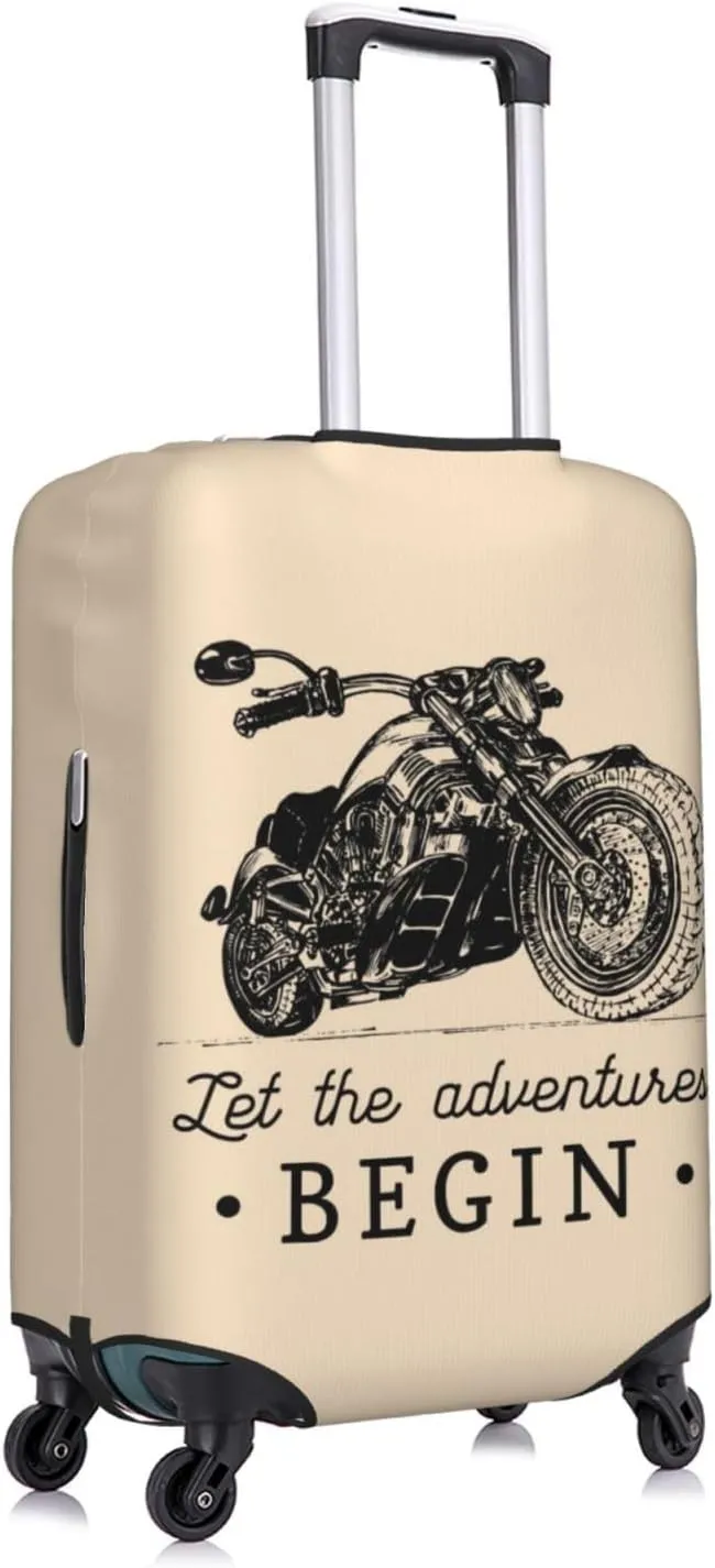 Let The Adventure Begin Print Washable Luggage Cover - Fashion Suitcase Protector Fits 18-32 Inch Luggage