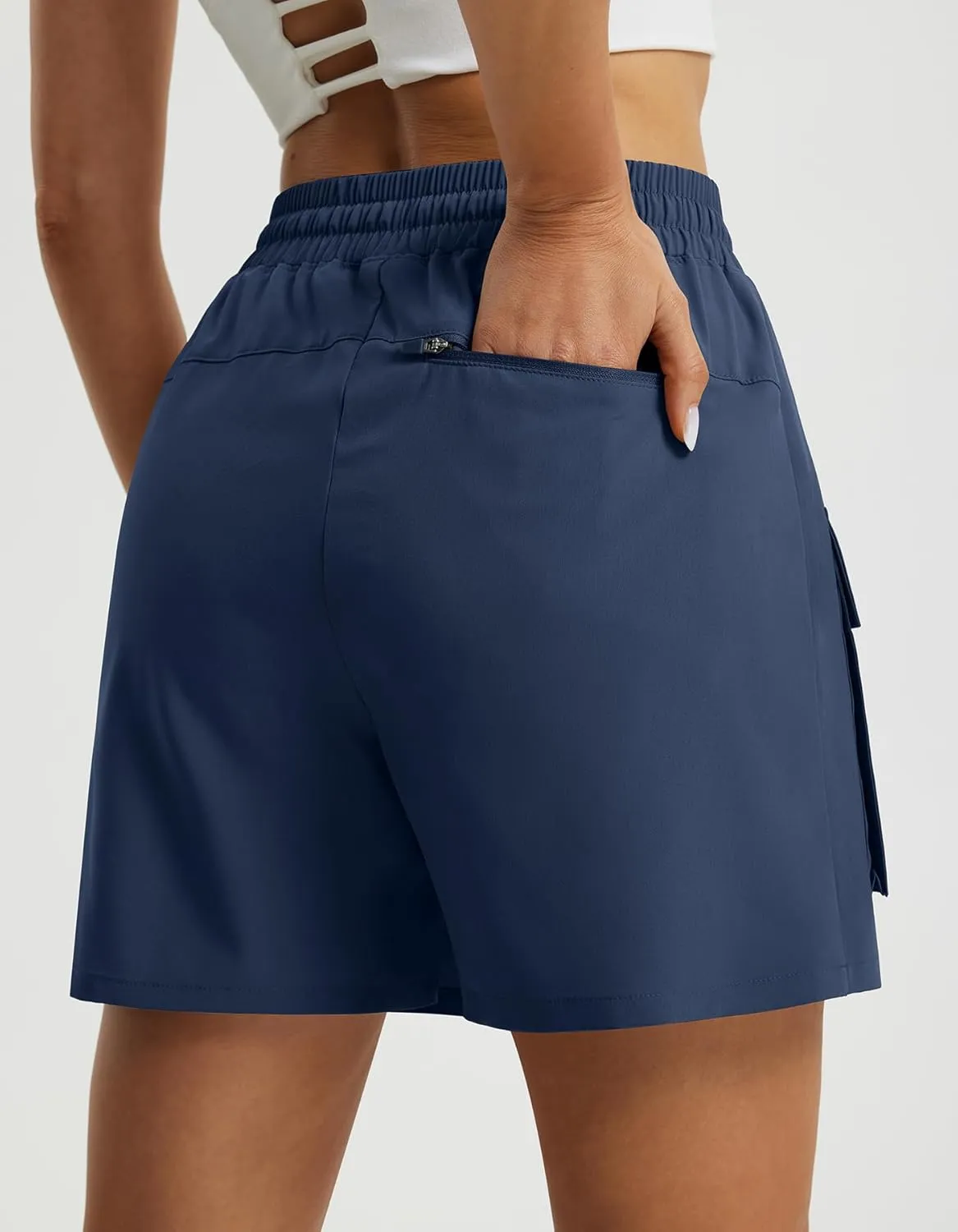 Libin Women's Cargo Skort High Waisted Dressy Casual Hiking Golf Skirts Quick Dry Athletic Tennis Shorts with Pockets