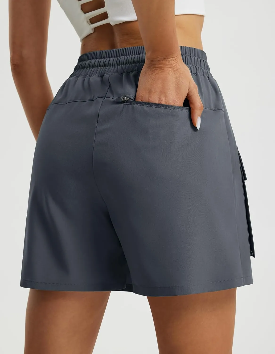 Libin Women's Cargo Skort High Waisted Dressy Casual Hiking Golf Skirts Quick Dry Athletic Tennis Shorts with Pockets