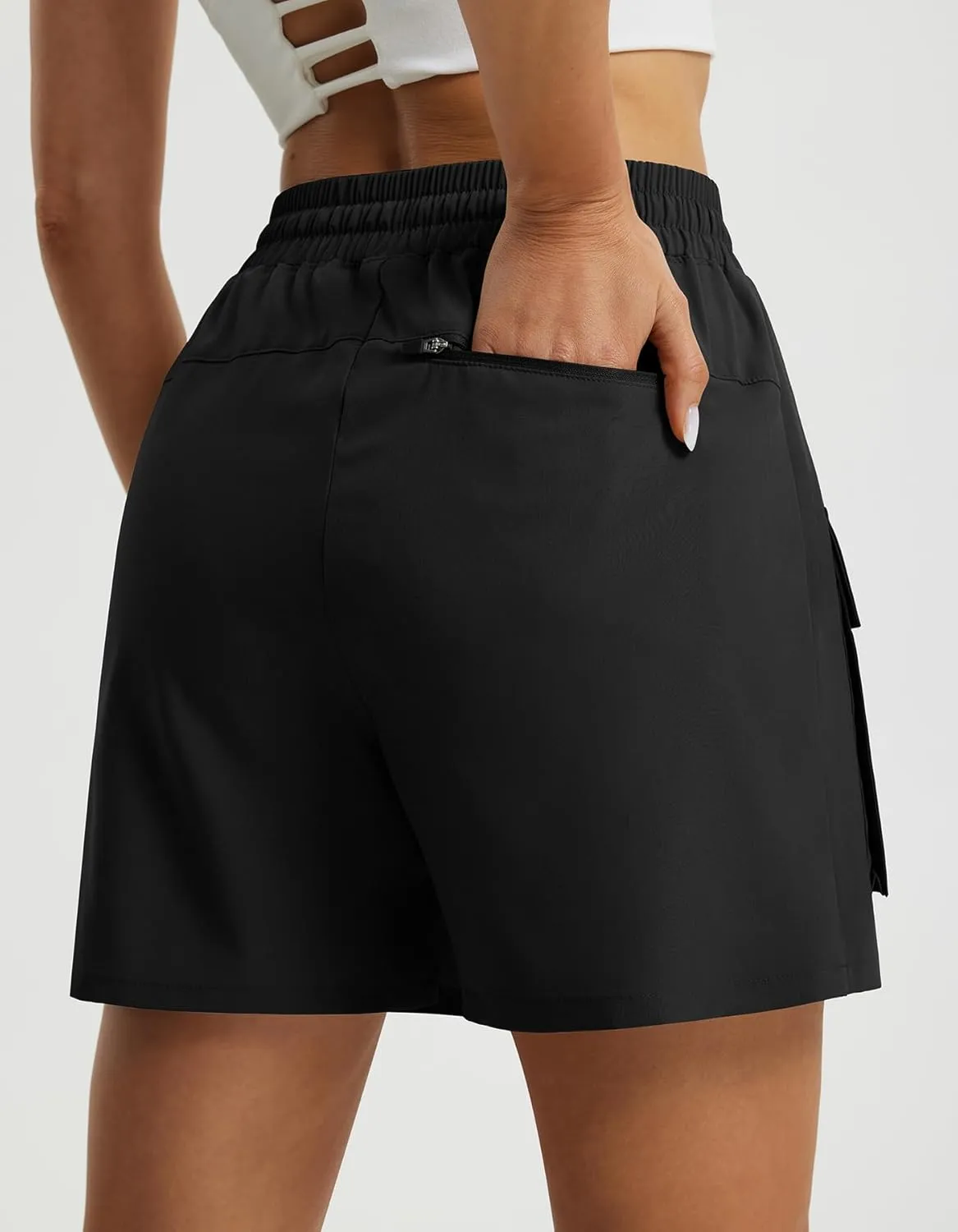 Libin Women's Cargo Skort High Waisted Dressy Casual Hiking Golf Skirts Quick Dry Athletic Tennis Shorts with Pockets