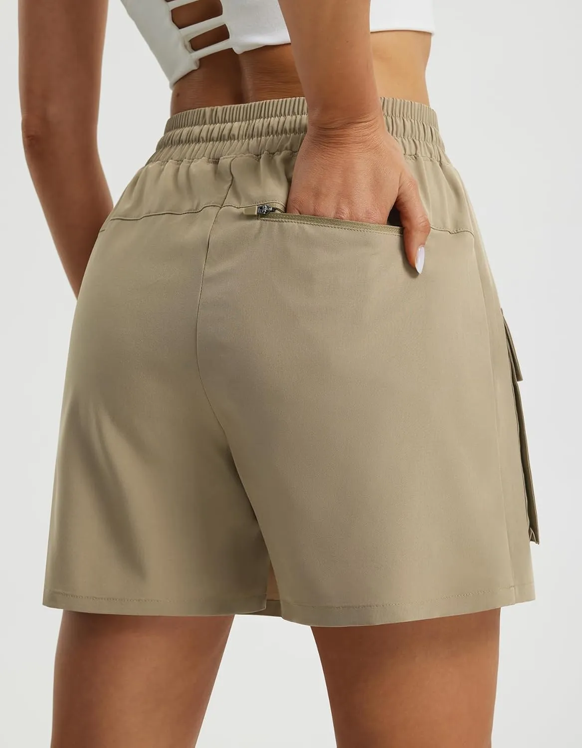 Libin Women's Cargo Skort High Waisted Dressy Casual Hiking Golf Skirts Quick Dry Athletic Tennis Shorts with Pockets