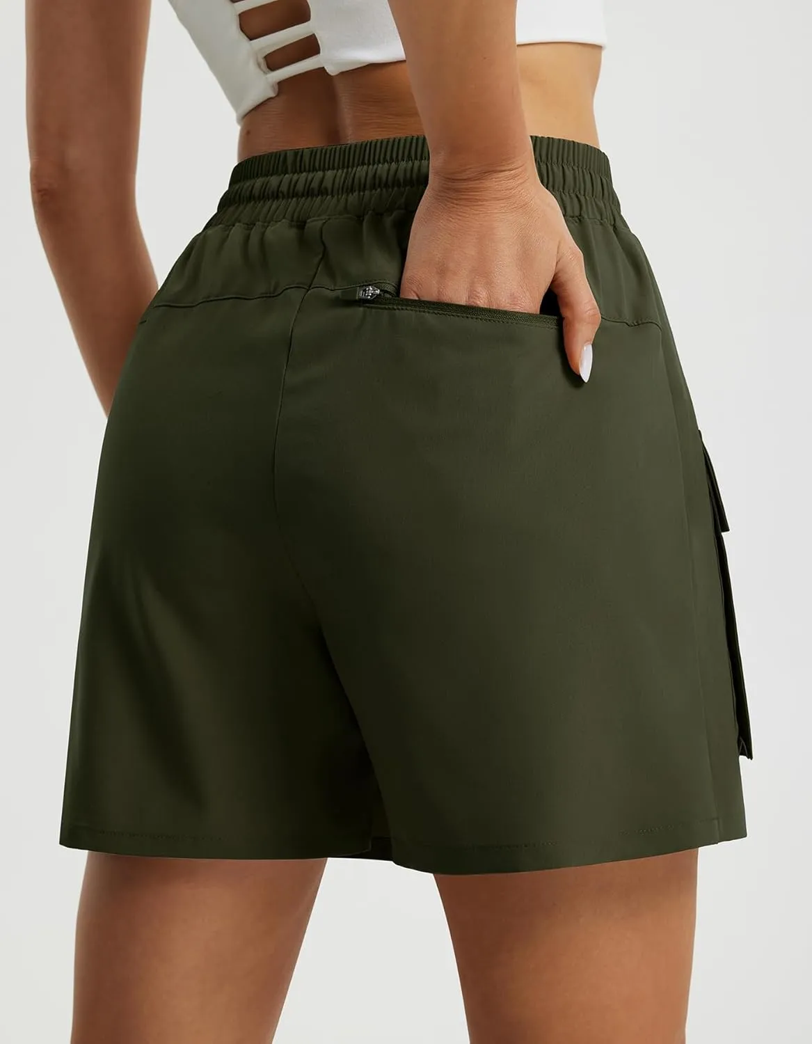 Libin Women's Cargo Skort High Waisted Dressy Casual Hiking Golf Skirts Quick Dry Athletic Tennis Shorts with Pockets