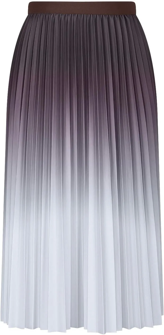 Long Skirts for Women Trendy High Waisted A Line Maxi Skirt Casual Gradient Flowy Pleated Vacation Boho Beach Skirt