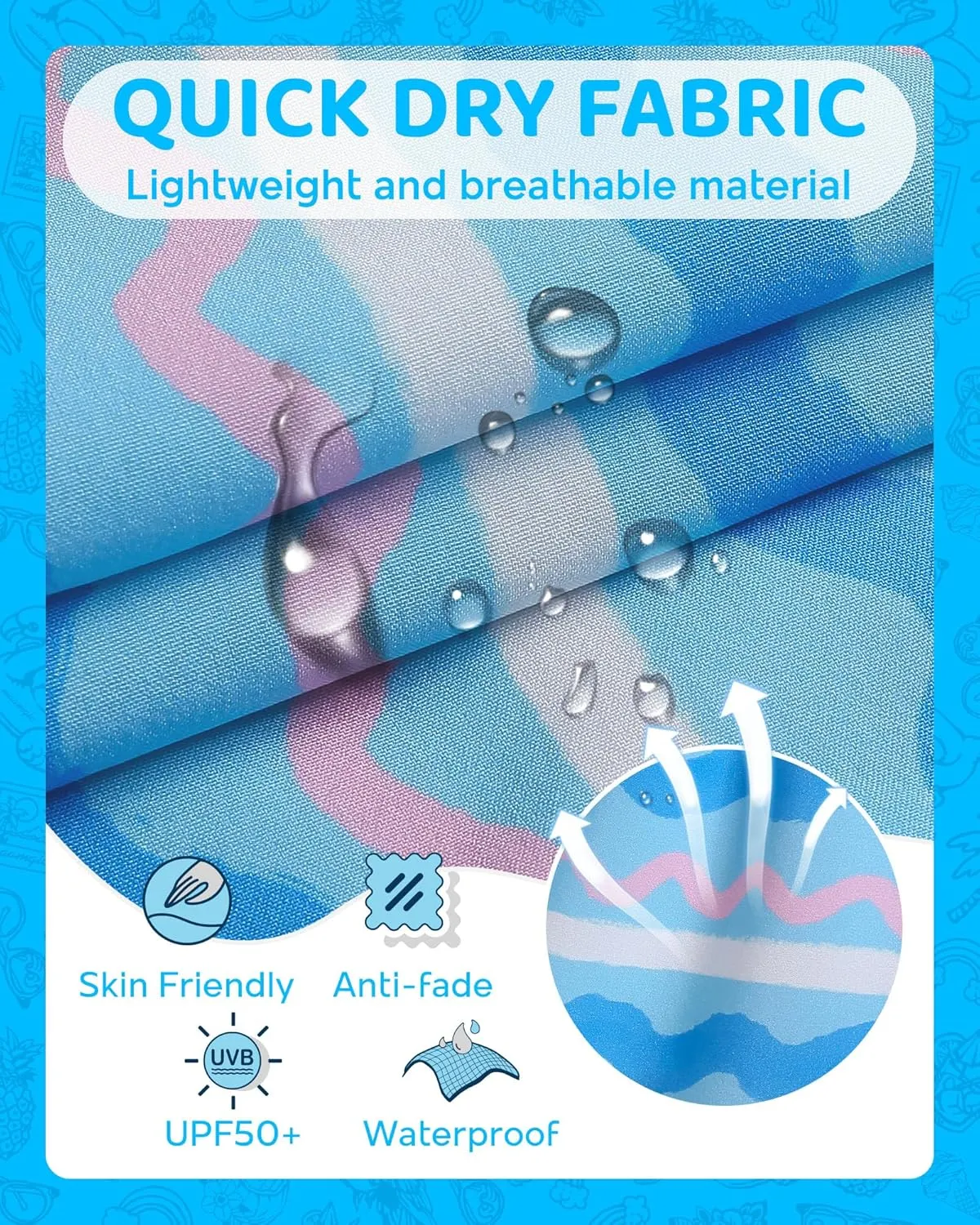 maamgic Boys Swim Trunks with Compression Liner 4-Way Stretch Quick Dry Bathing Suit Toddler Beach Shorts