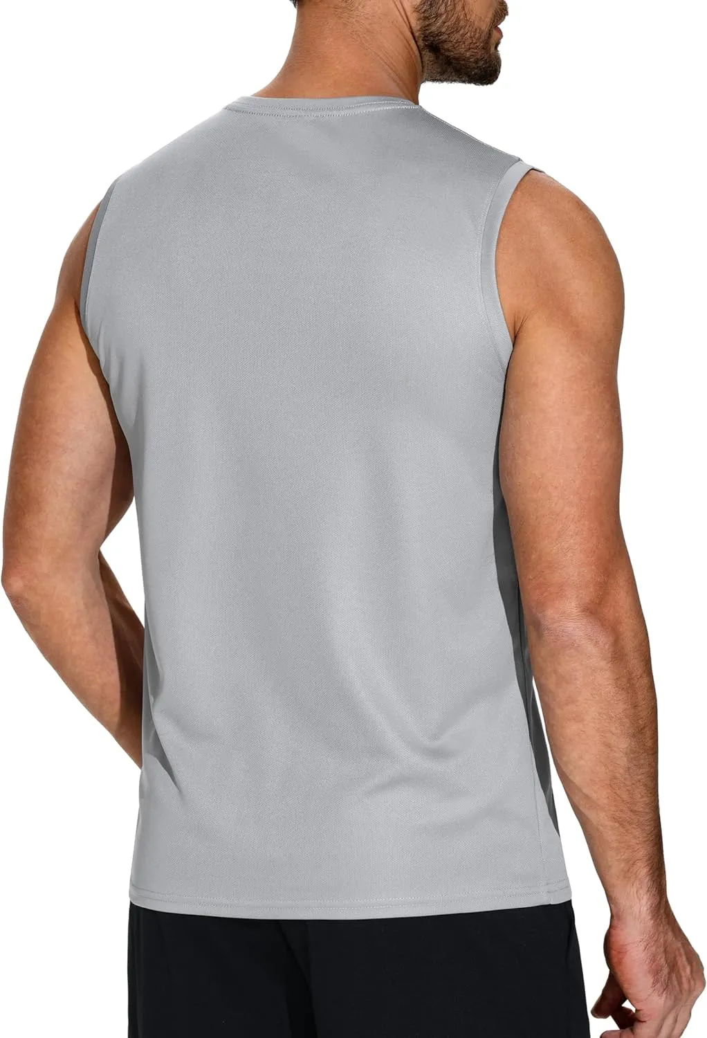 Men's 5 Pack Dry Fit Quick Dry Tech Performance Sleeveless T Shirts Mesh Workout Gym Muscle Running Tank Tops