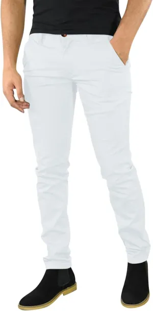 Mens Casual Stretch Dress Pants Slim Fit Solid Color Skinny Long Work Pant Flat-Front Business Golf Dress Chinos Pant