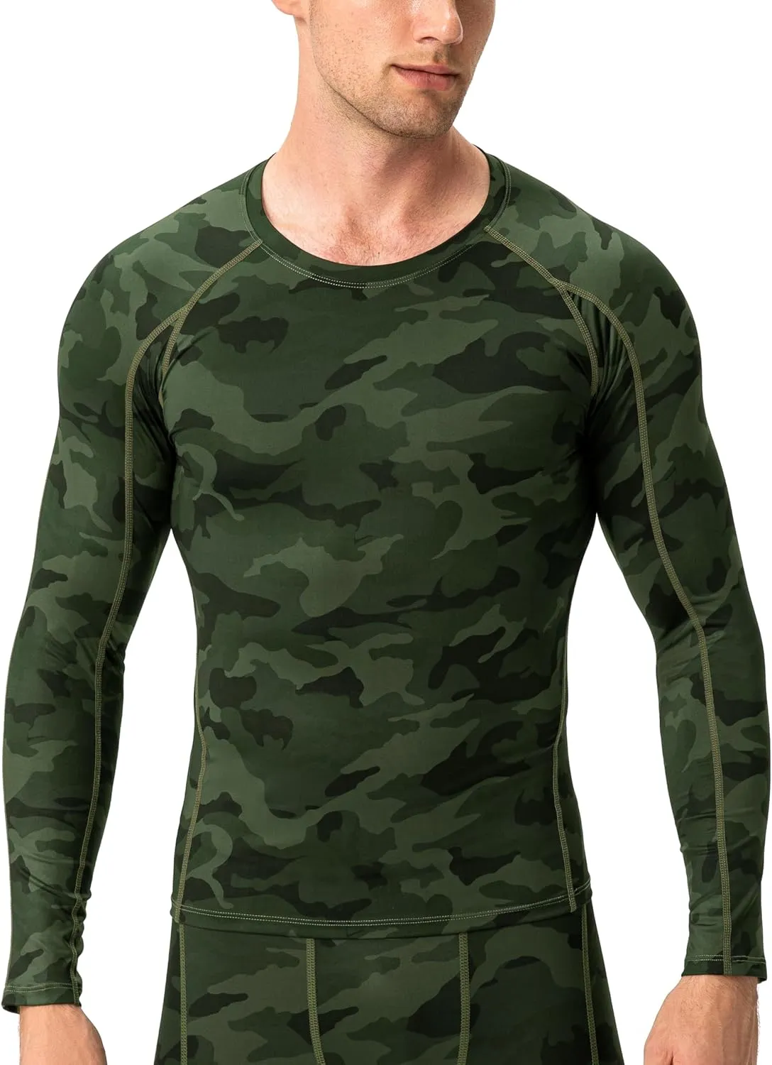 Men's Compression Shirts Long Sleeve Athletic Workout Tops Gym Undershirts Active Sports Baselayers