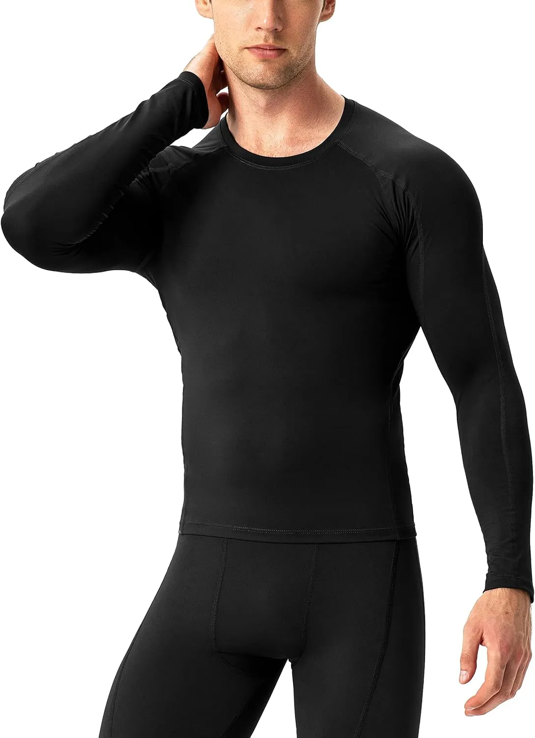 Men's Compression Shirts Long Sleeve Athletic Workout Tops Gym Undershirts Active Sports Baselayers