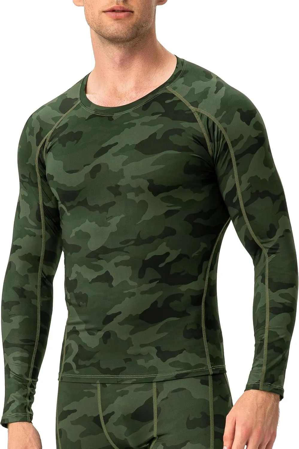 Men's Compression Shirts Long Sleeve Athletic Workout Tops Gym Undershirts Active Sports Baselayers