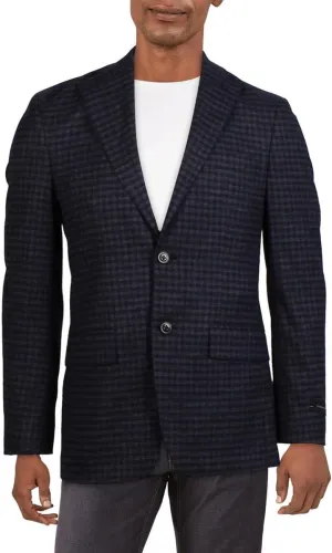 Mens Modern fit Sport Coat Blazer 36 R Blue Grey Check