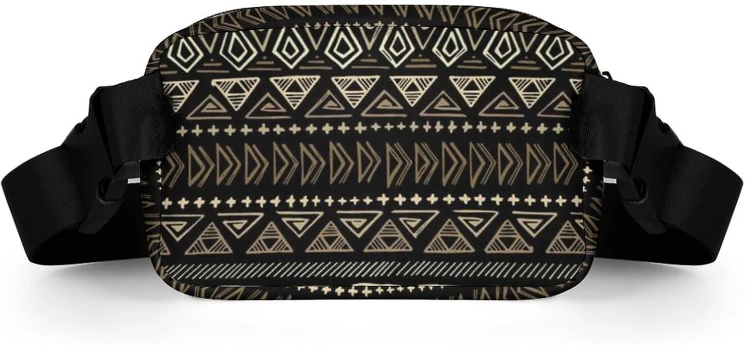 Mens Outdoor Adventure Waist Pack Adjustable Crossbody Fanny Bag Compatible with Southwestern Aztec Native American Decoration